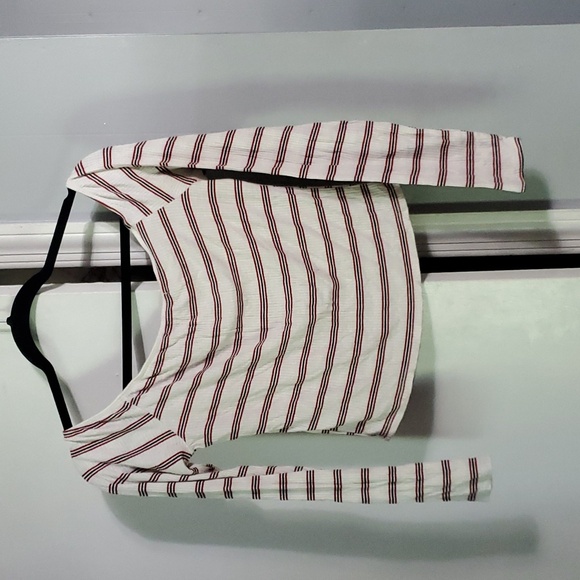 2/$5 Off-the-shoulder Striped Top - Picture 4 of 5